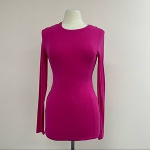 BCBGMAXAZRIA Long Sleeve Top in Bright Fuchsia